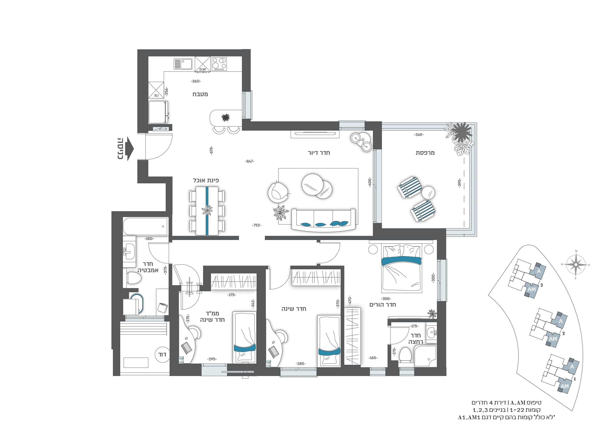 Floor plan 1 - YAMA Marina Ashkelon